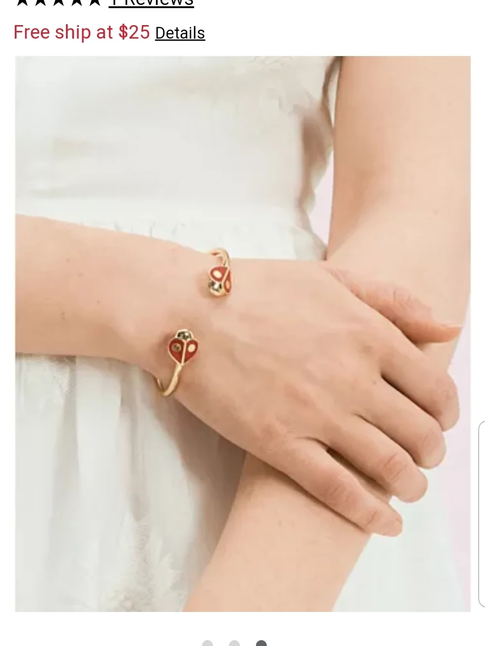 kate spade Animal Party Ladybug Flex Cuff Bracelet - Picture 5 of 6